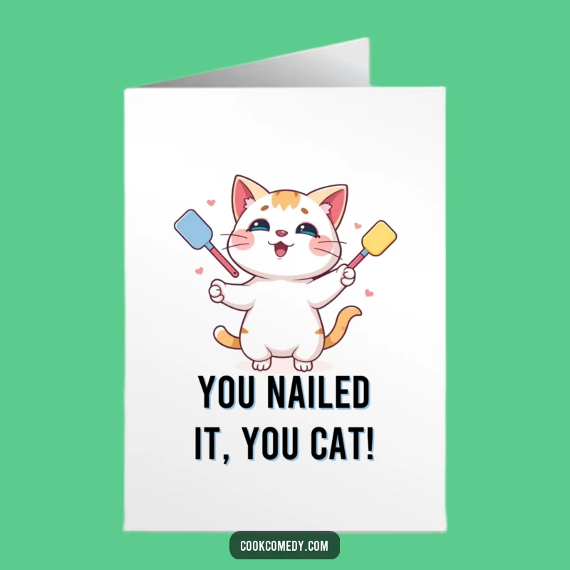Free Printable Cat Juggling Congrats Card - You've Got Talent!