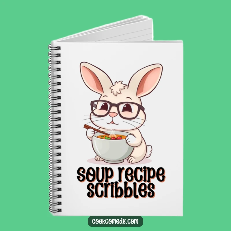 Funny Rabbit Chef Notebook: Record Recipes with Tiny Soup Flair