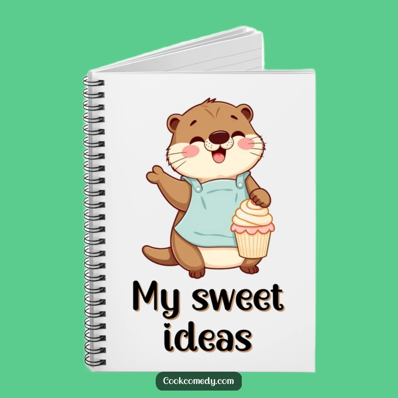 Funny Otter Baker Notebook: Jot Down Sweet Ideas with Cupcake Flair