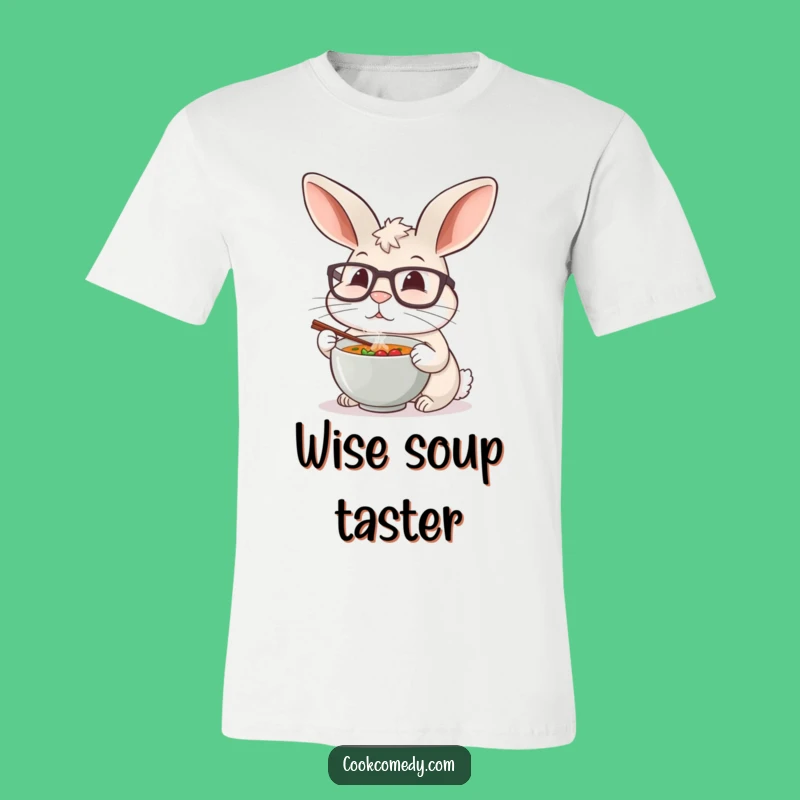 Funny Rabbit Chef T-Shirt: Adorable Tiny Soup Tasting Moment Tee